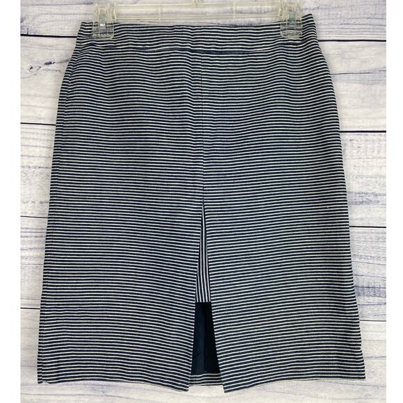 Kate Spade Saturday Railroad Layover Cotton Skirt Womens 0 Blue Zip Lined NWT - Picture 1 of 11